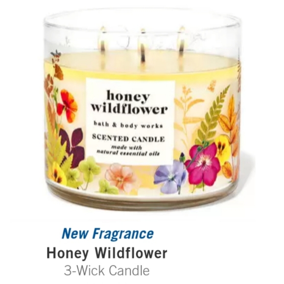 💐🕯NWT‼️ BBW "Honey Wildflower" 3-wick Candle